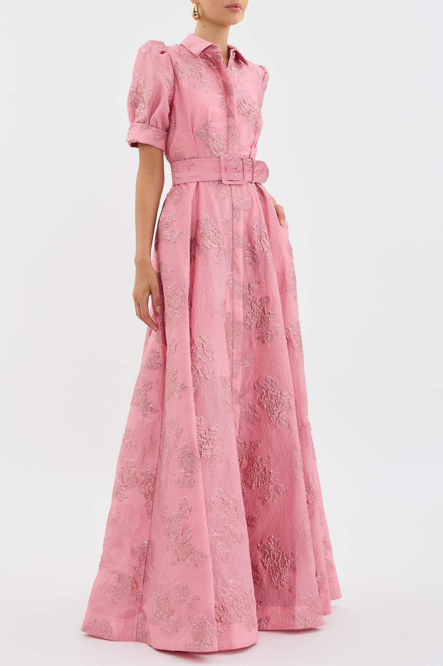 Delia | Stylish Floral Maxi Dress with Belt