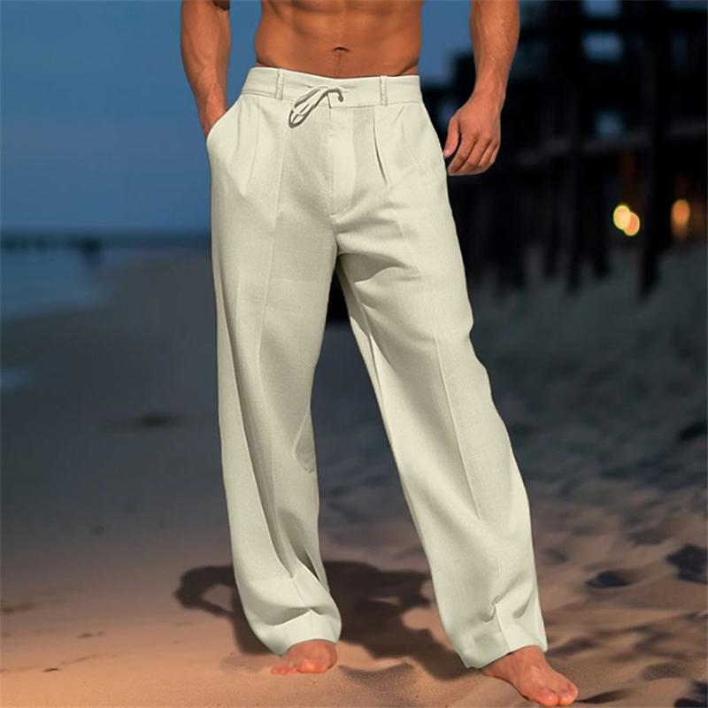 Andrei - Plain Linen Trousers