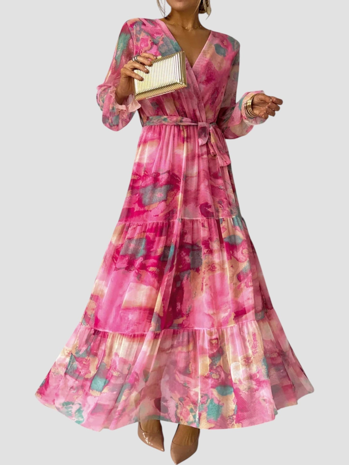 Arianna | Vibrant Pink Elegance Dress
