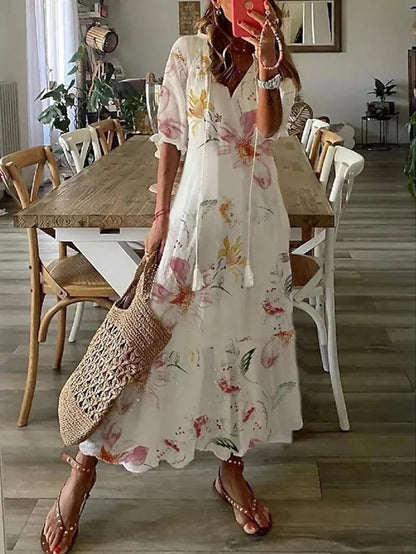 Liora | Effortless Elegant Floral Maxi Dress
