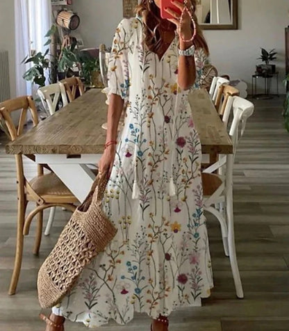 Liora | Effortless Elegant Floral Maxi Dress