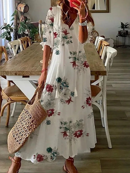 Liora | Effortless Elegant Floral Maxi Dress