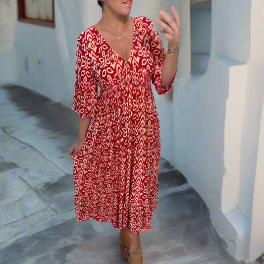 Isabella | Boho Printed Dress