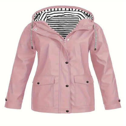 Catherine™ - Lightweight Striped Lined Rain Jacket