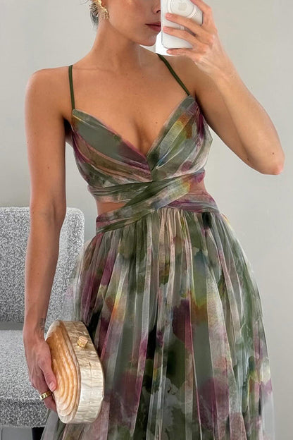 Marion - Stunning Maxi Dress For Wedding Guests With V Neckline For Women