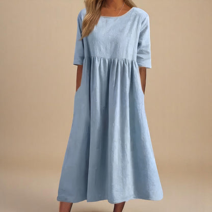 Alora | Breezy Cotton Dress for Effortless Comfort
