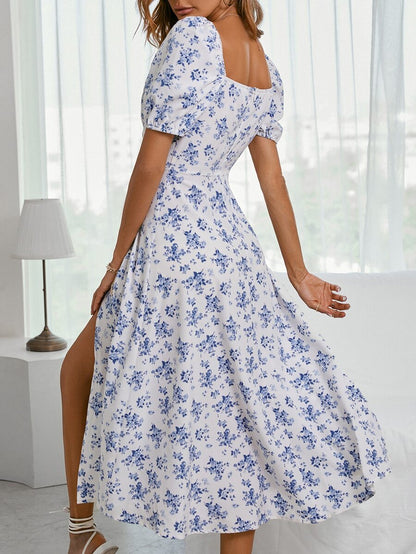 Breezaya – Allover Floral Knot Maxi Dress