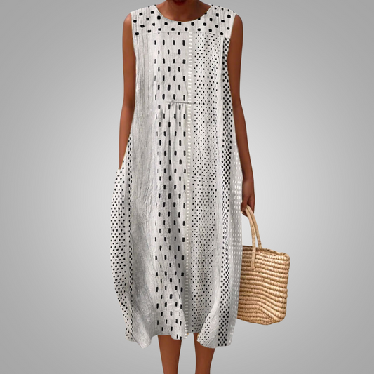 Nora | Monochrome Dot Dress