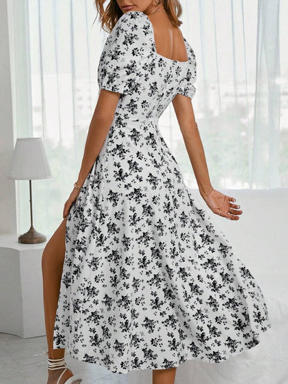 Breezaya – Allover Floral Knot Maxi Dress
