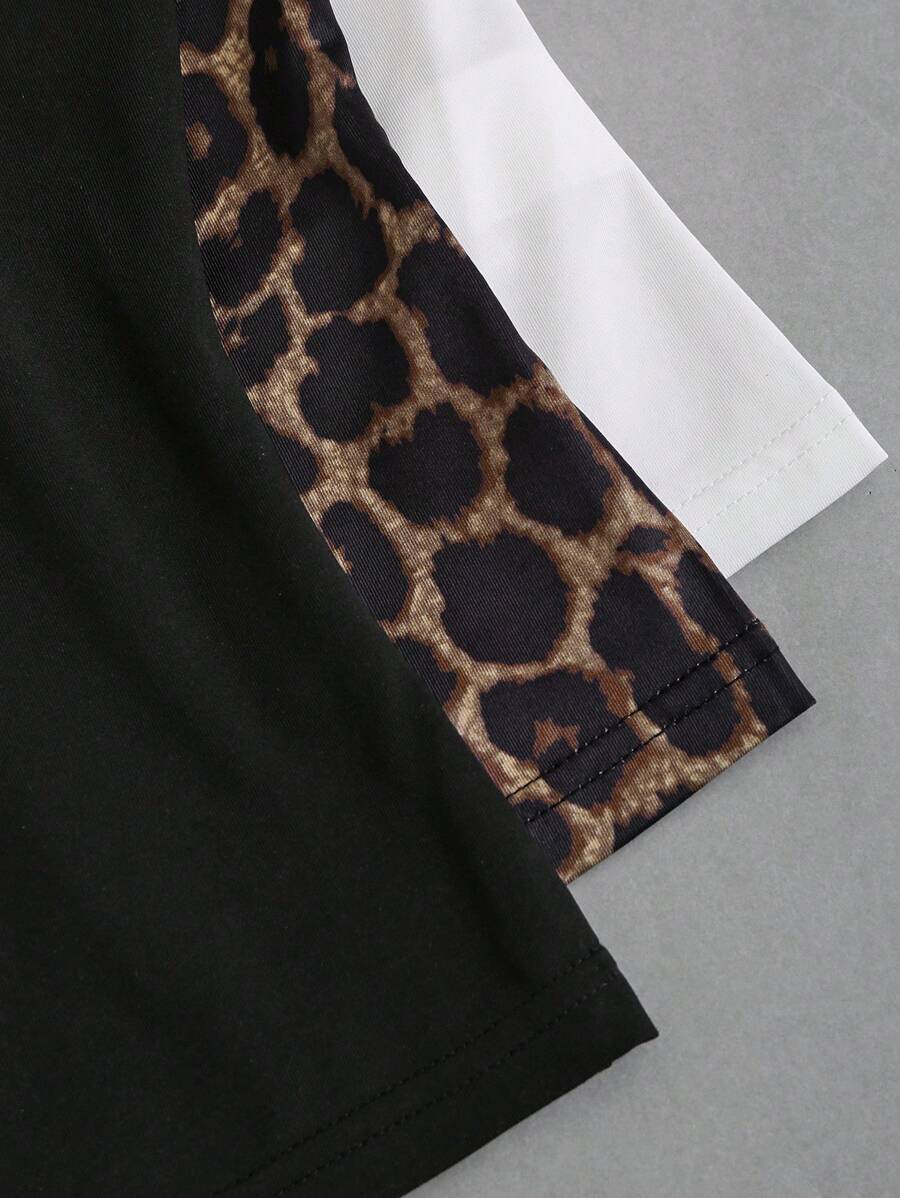 Sweetra Women's Casual Versatile Tank Top, Summer Graphic Cheetah Print Tees Women Tops