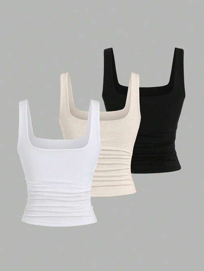 Sweetra Women's Casual Versatile Tank Top, Summer Graphic Cheetah Print Tees Women Tops