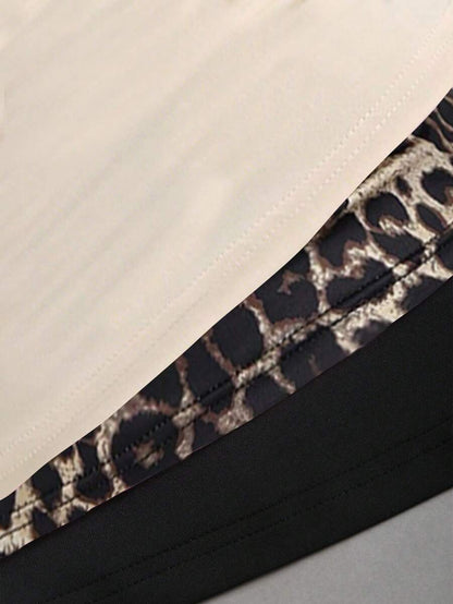 Sweetra Women's Casual Versatile Tank Top, Summer Graphic Cheetah Print Tees Women Tops