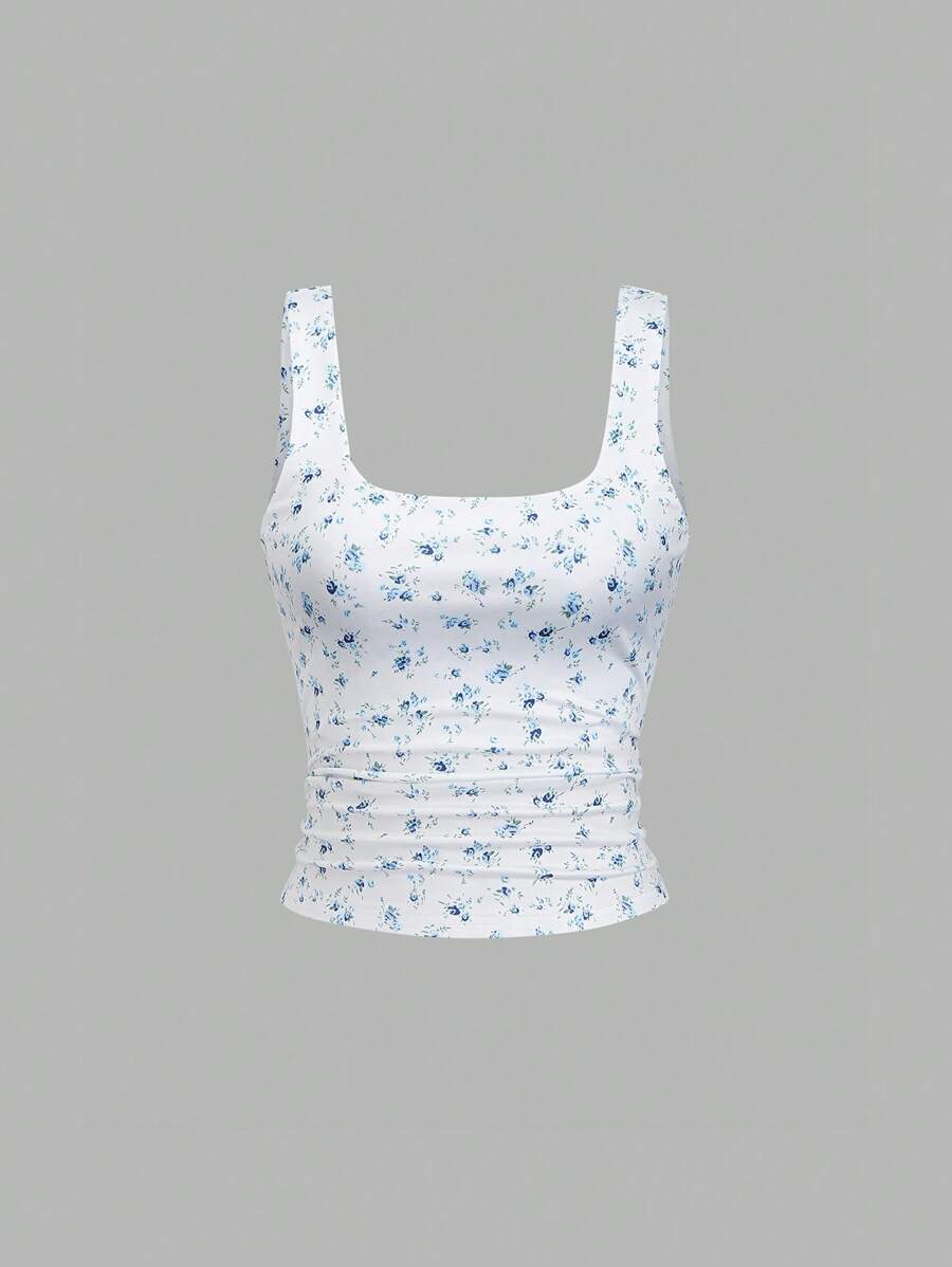 Sweetra Women's Casual Versatile Tank Top, Summer Graphic Cheetah Print Tees Women Tops