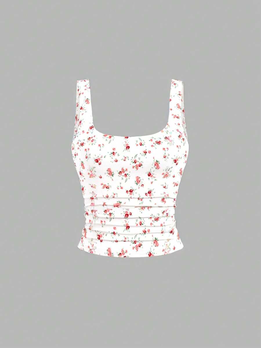 Sweetra Women's Casual Versatile Tank Top, Summer Graphic Cheetah Print Tees Women Tops