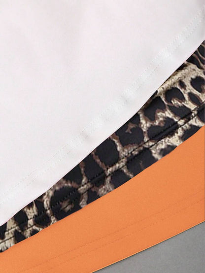 Sweetra Women's Casual Versatile Tank Top, Summer Graphic Cheetah Print Tees Women Tops