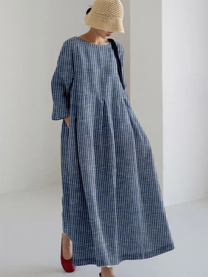THEA - RETRO STRIPED LOOSE DRESS