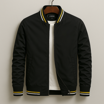 Henry Elegant Striped Bomber Jacket