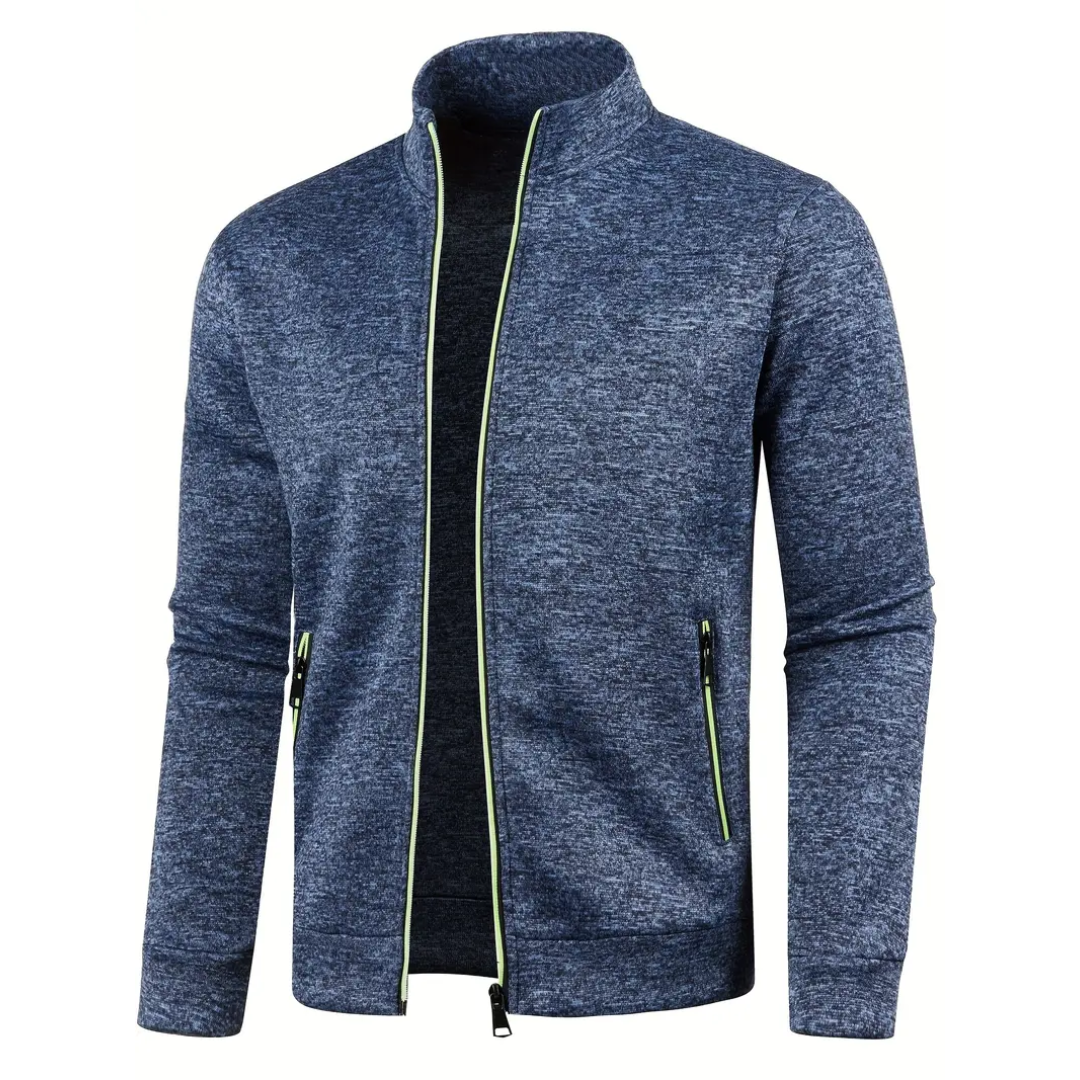 Clive Classic Zip-Up Knit Jacket