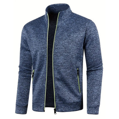 Clive Classic Zip-Up Knit Jacket