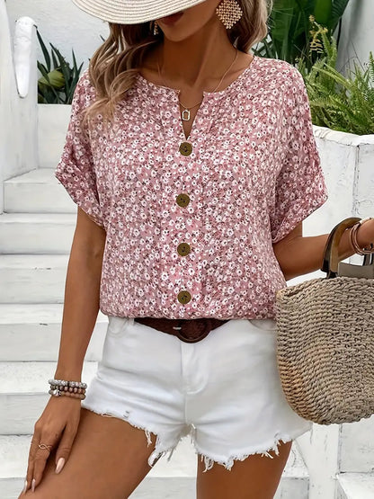 Jelena | Elegant Summer Floral Top