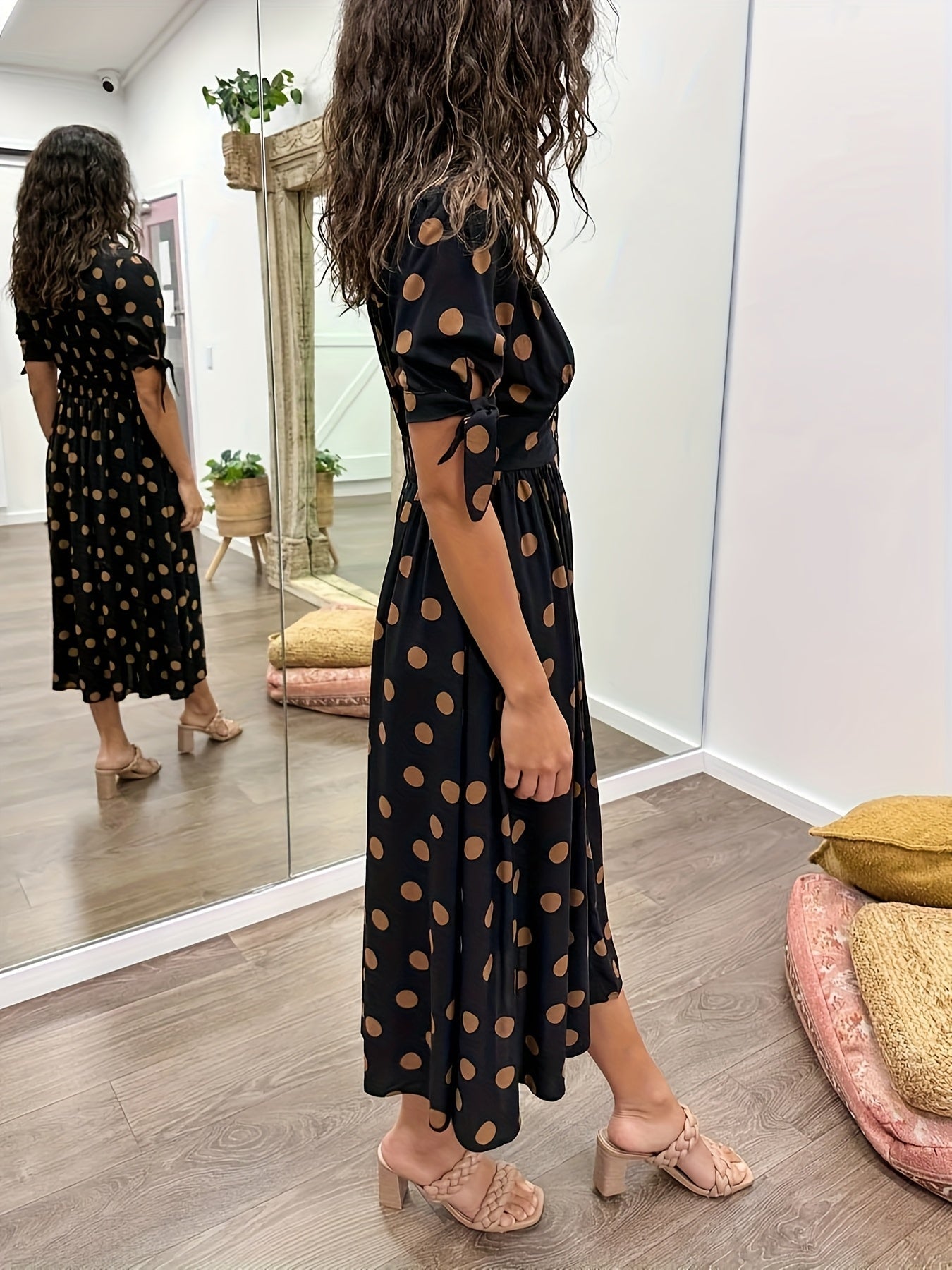 Nipa | Polka Dot V-Neck Dress