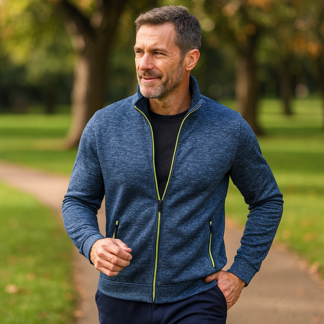 Clive Classic Zip-Up Knit Jacket