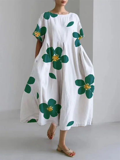 Sylvie | Long Summer Dress with Vivid Flowers