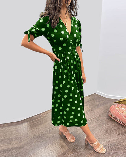 Nipa | Polka Dot V-Neck Dress