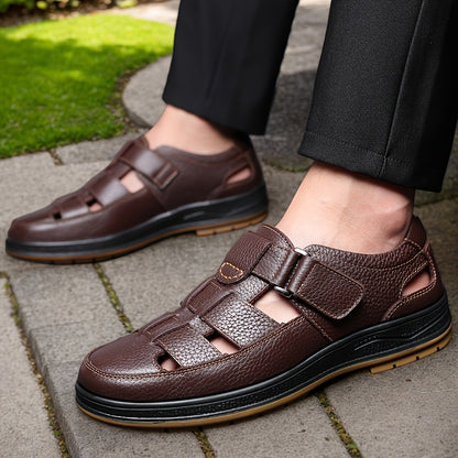 Solterro Leather Sandals – Breathable Fit & Lightweight Sole