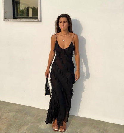 Aliza | Ruffled Maxi Dress