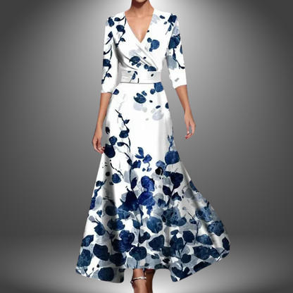 Sole | Elegant Bold Floral Long Dress