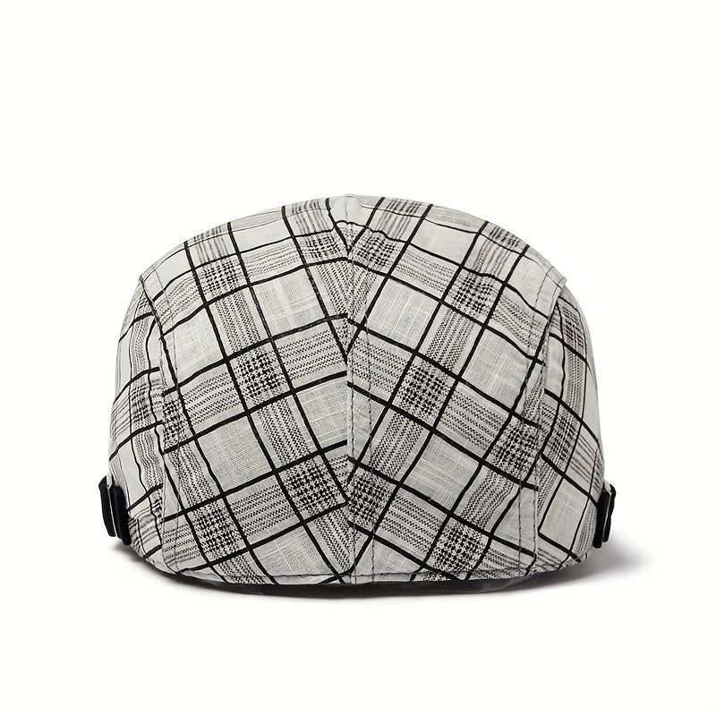 Stonemont™ | Plaid Beret Cap – Lightweight, Adjustable & Season-Ready