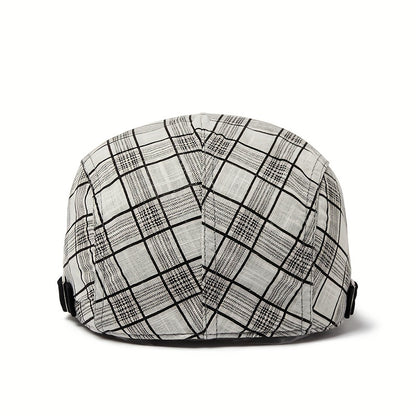 Stonemont™ | Plaid Beret Cap – Lightweight, Adjustable & Season-Ready