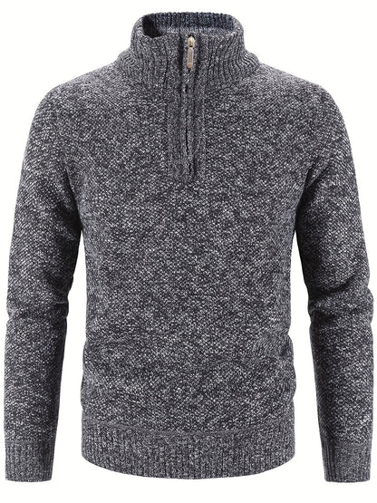 Elton Casual Style Half-Zip Sweater