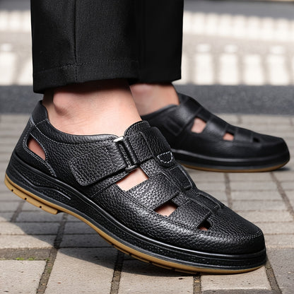 Solterro Leather Sandals – Breathable Fit & Lightweight Sole