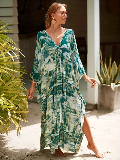Sylvie | Oversized Palm Print Dress