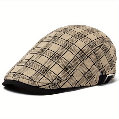 Stonemont™ | Plaid Beret Cap – Lightweight, Adjustable & Season-Ready