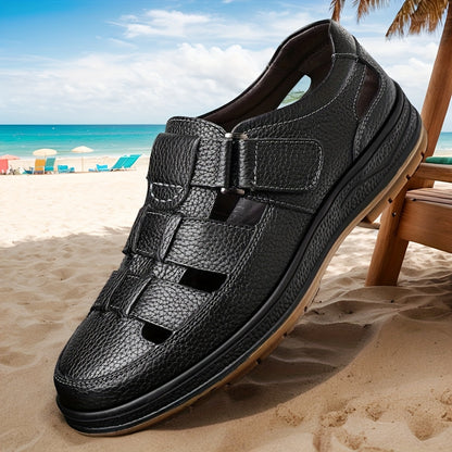 Solterro Leather Sandals – Breathable Fit & Lightweight Sole