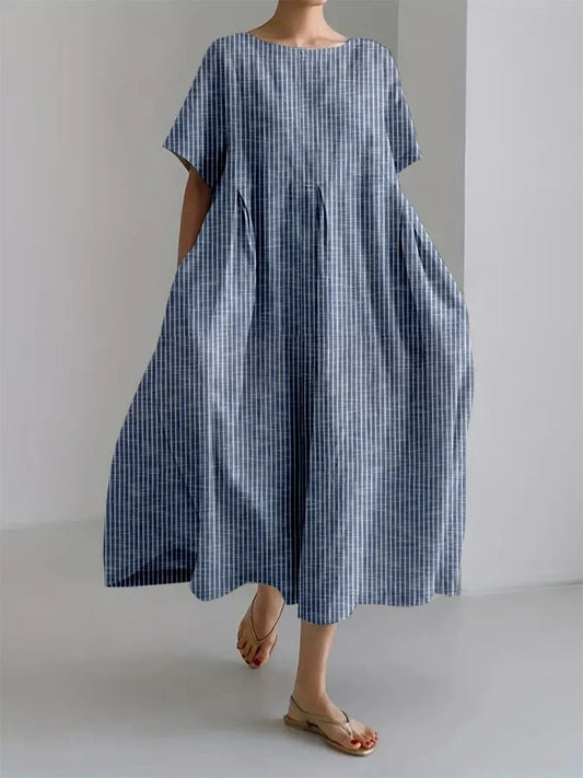 THEA - RETRO STRIPED LOOSE DRESS
