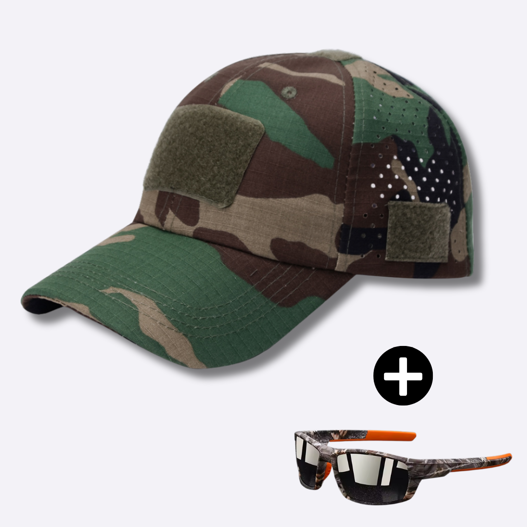 Logan | Tactical Cap & Sunglasses Set for Men (Free Sunglasses)
