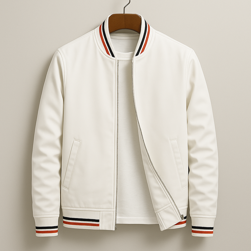 Henry Elegant Striped Bomber Jacket