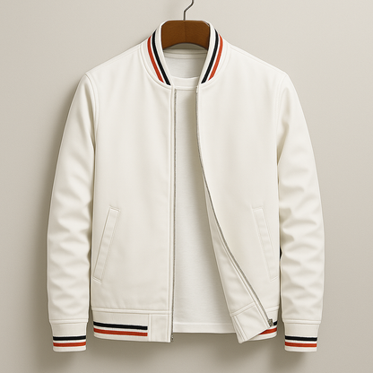Henry Elegant Striped Bomber Jacket