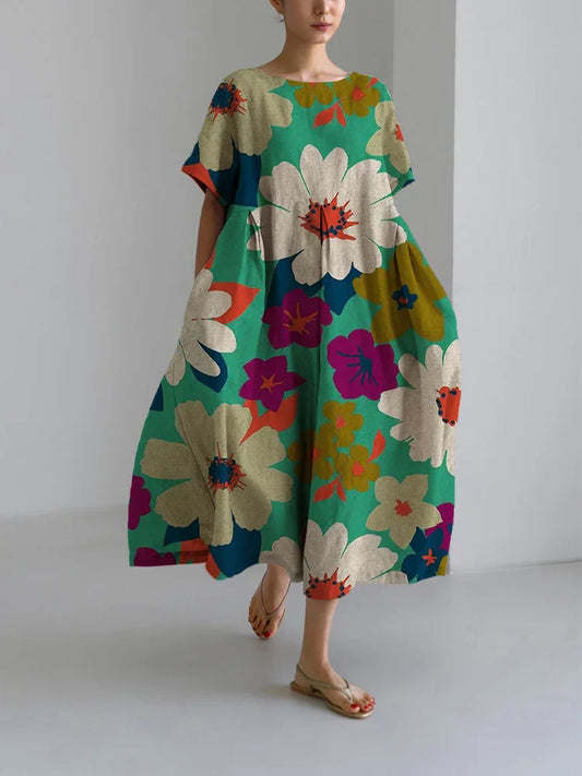Maisie | Floral midi dress with bold style