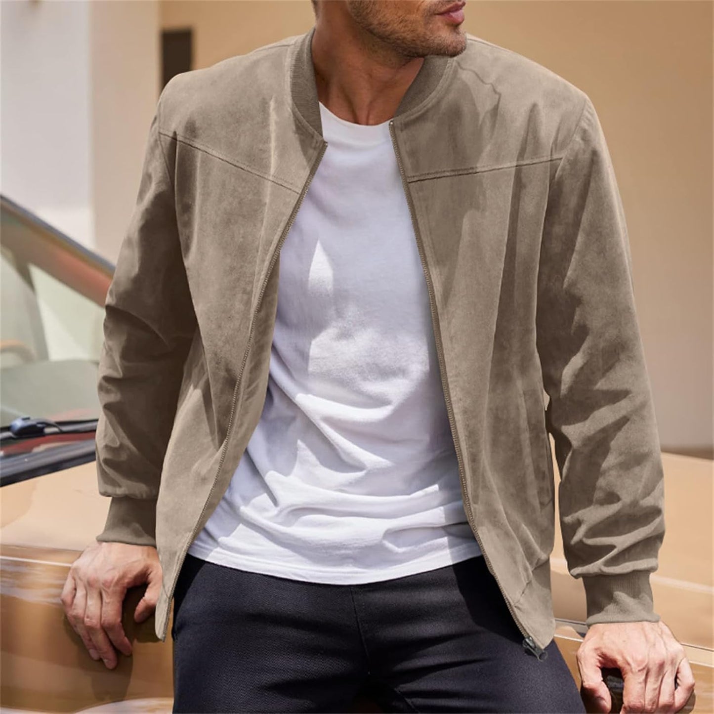 Men’s Classic Bomber Jacket - Tailored Fit