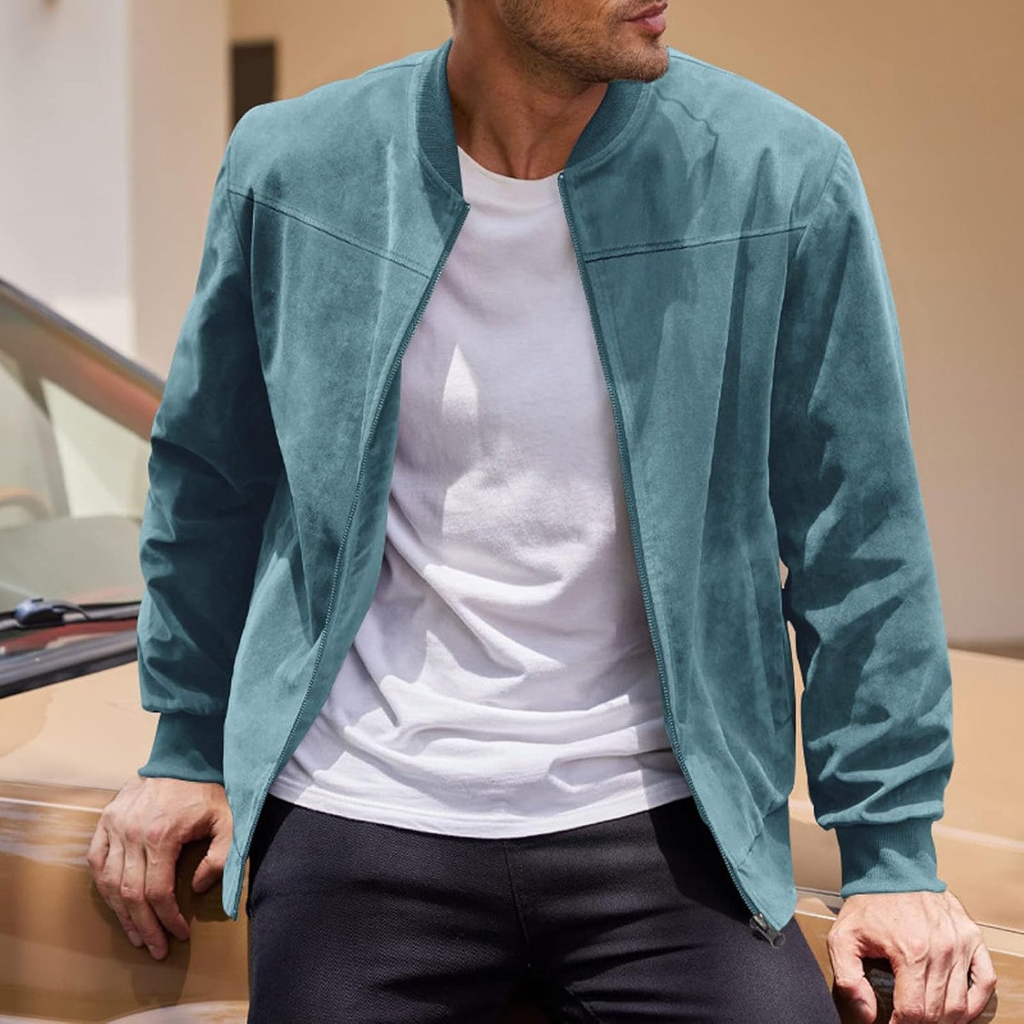 Men’s Classic Bomber Jacket - Tailored Fit