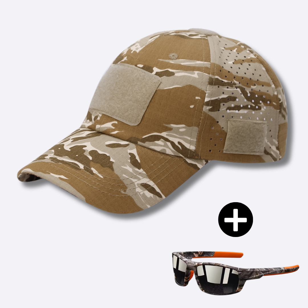 Logan | Tactical Cap & Sunglasses Set for Men (Free Sunglasses)