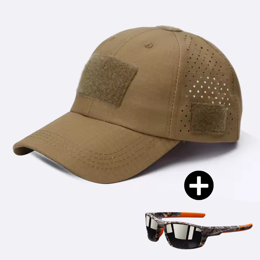Logan | Tactical Cap & Sunglasses Set for Men (Free Sunglasses)