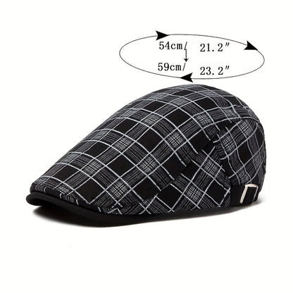 Stonemont™ | Plaid Beret Cap – Lightweight, Adjustable & Season-Ready