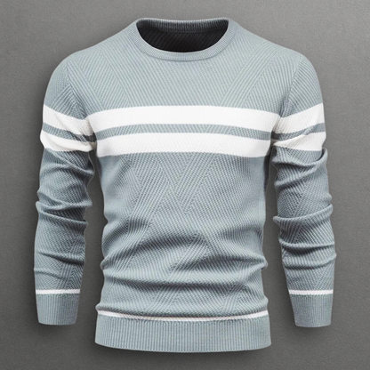 Dual Stripe Knit Crewneck
