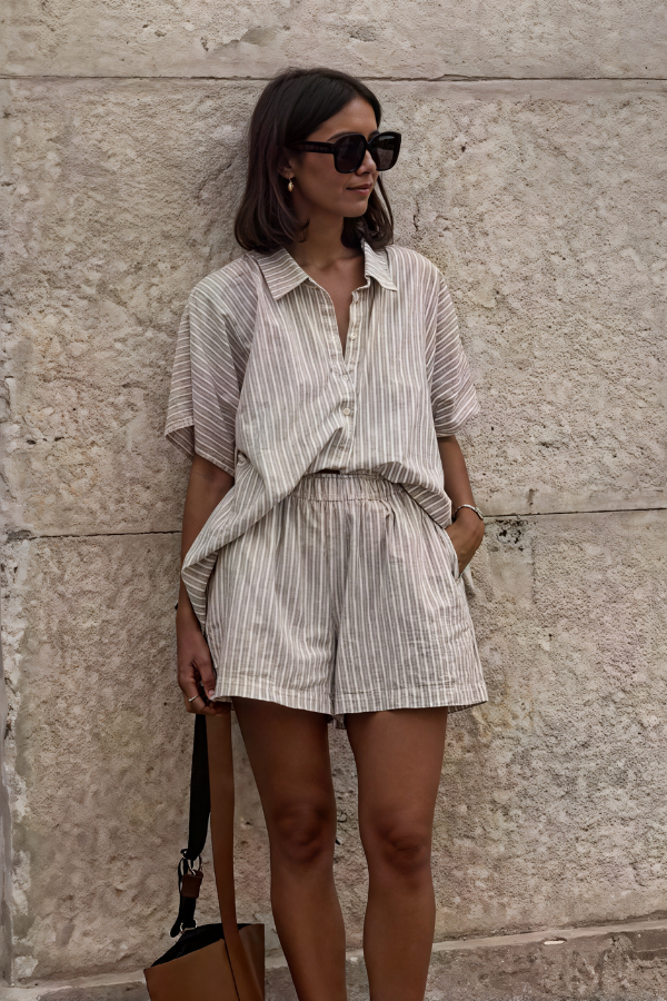 Women's Loungewear Set - Chic Pajama Set for All-Day Comfort
